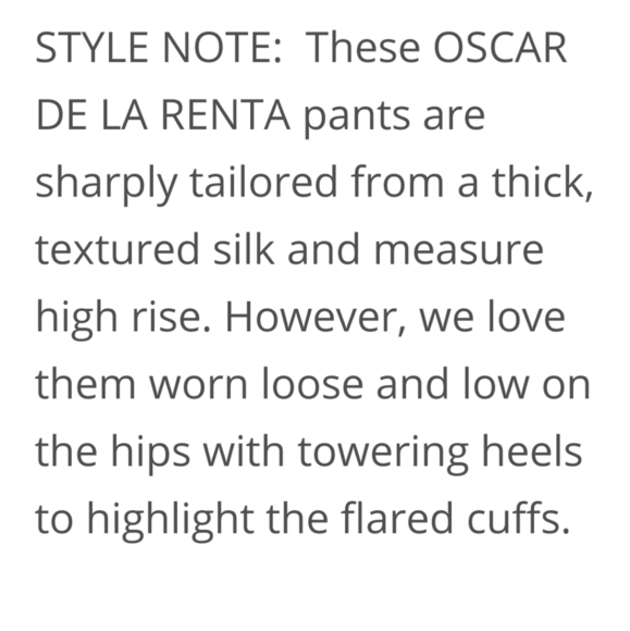 Oscar de la Renta Silk Twill Pants Black Luxury Cropped Celeb Style Elegant Chic - Picture 3 of 15